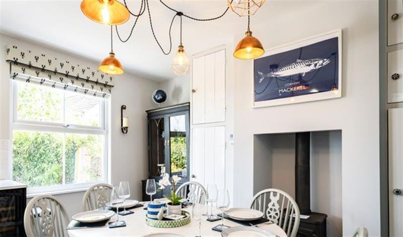 The dining room at Blue Lobster Cottage, Port Isaac