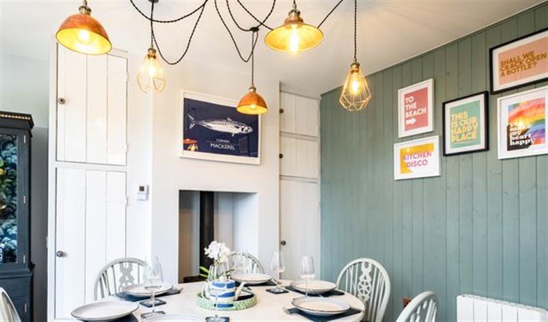 This is the dining room at Blue Lobster Cottage, Port Isaac