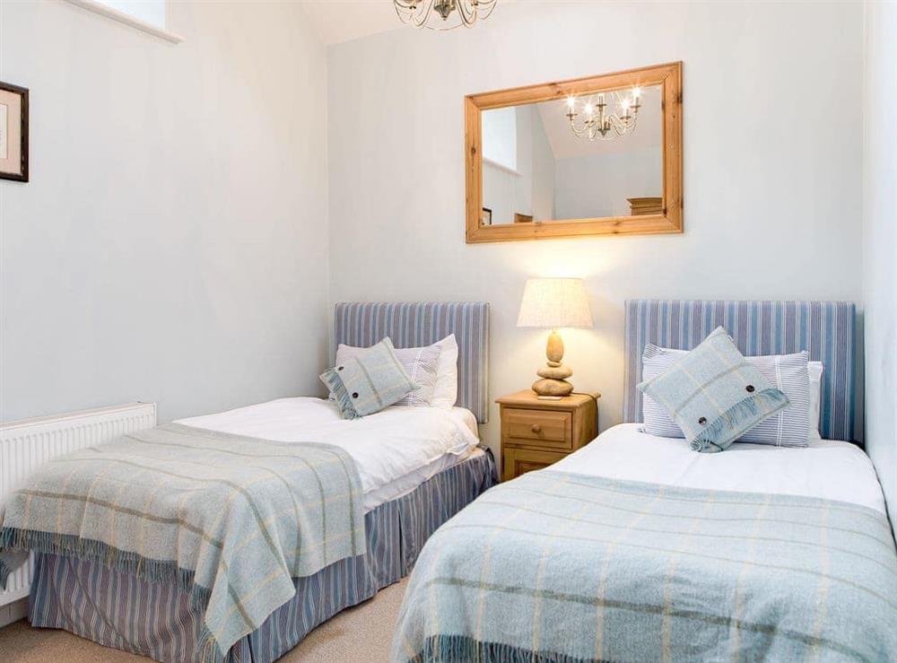 Cosy twin bedroom at Blue Mountain Barn in Scalby, Scarborough, North Yorkshire., Great Britain