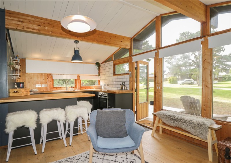 This is the kitchen at Blue Pine Lodge, Dornoch