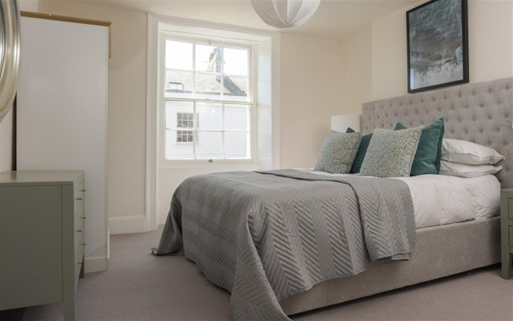 Bedroom 1 with street view at Blue Shore in Lyme Regis