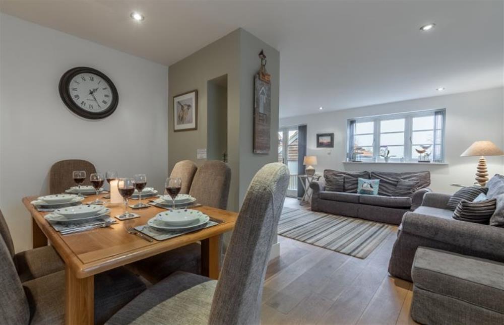 Ground floor: Open Plan dining area and sitting room at Blue Skies, Old Hunstanton