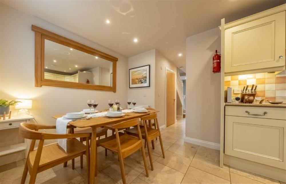 Ground floor: Dining area within the kitchen at Blue Sky, Wells-next-the-Sea