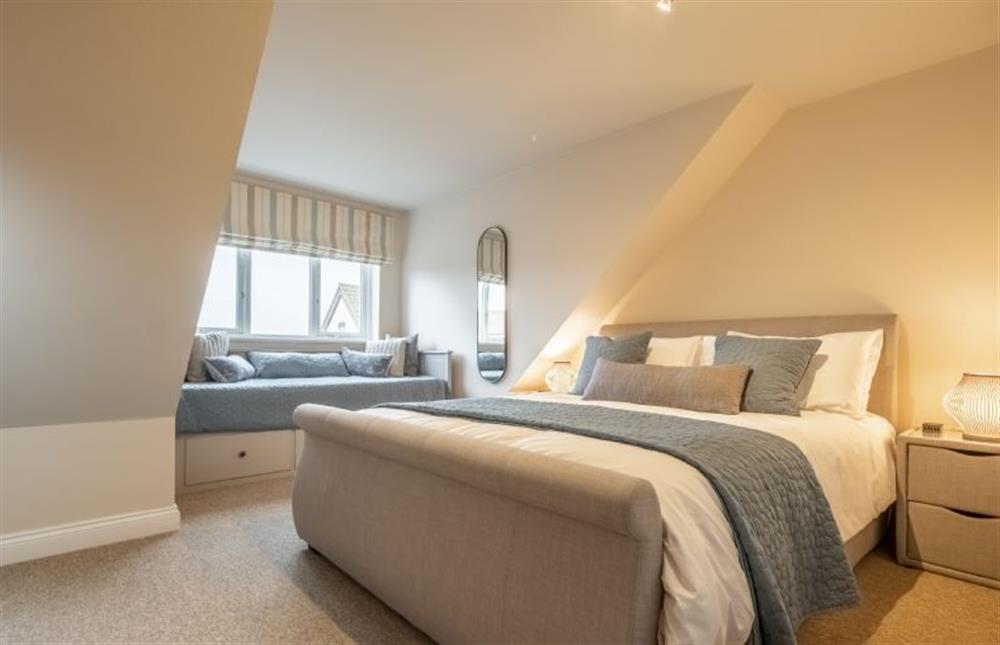 Second floor: Bedroom two with king-size bed at Blue Sky, Wells-next-the-Sea