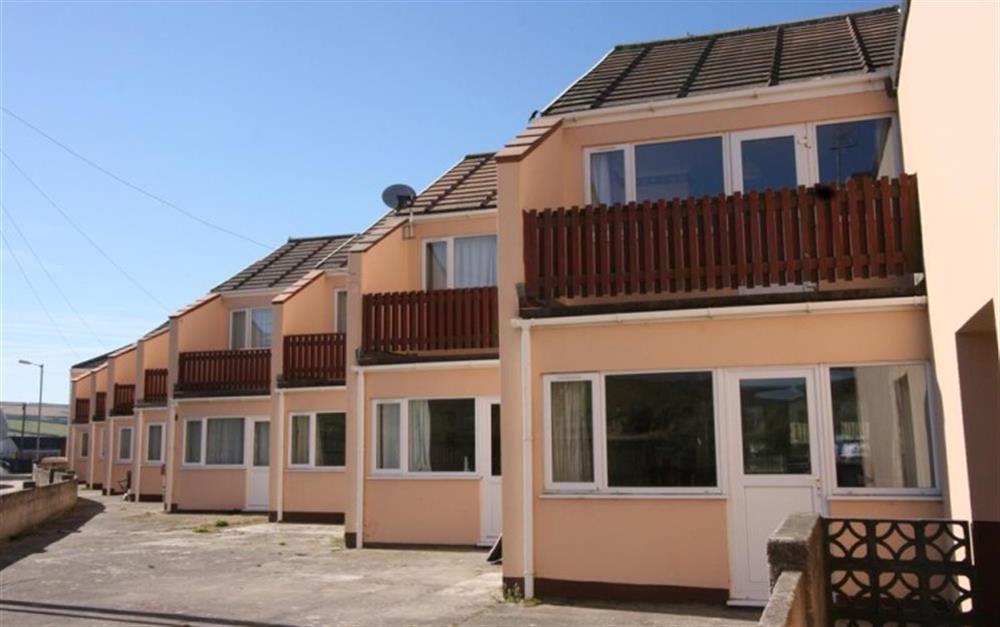 Exterior of villas at Blue Waters in Perranporth