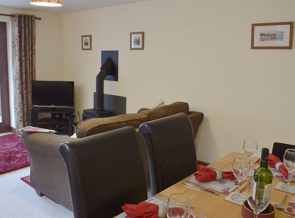 Spacious living/ dining room at Bluebell Barn in Newbiggin on Lune, near Kirkby Stephen, Cumbria