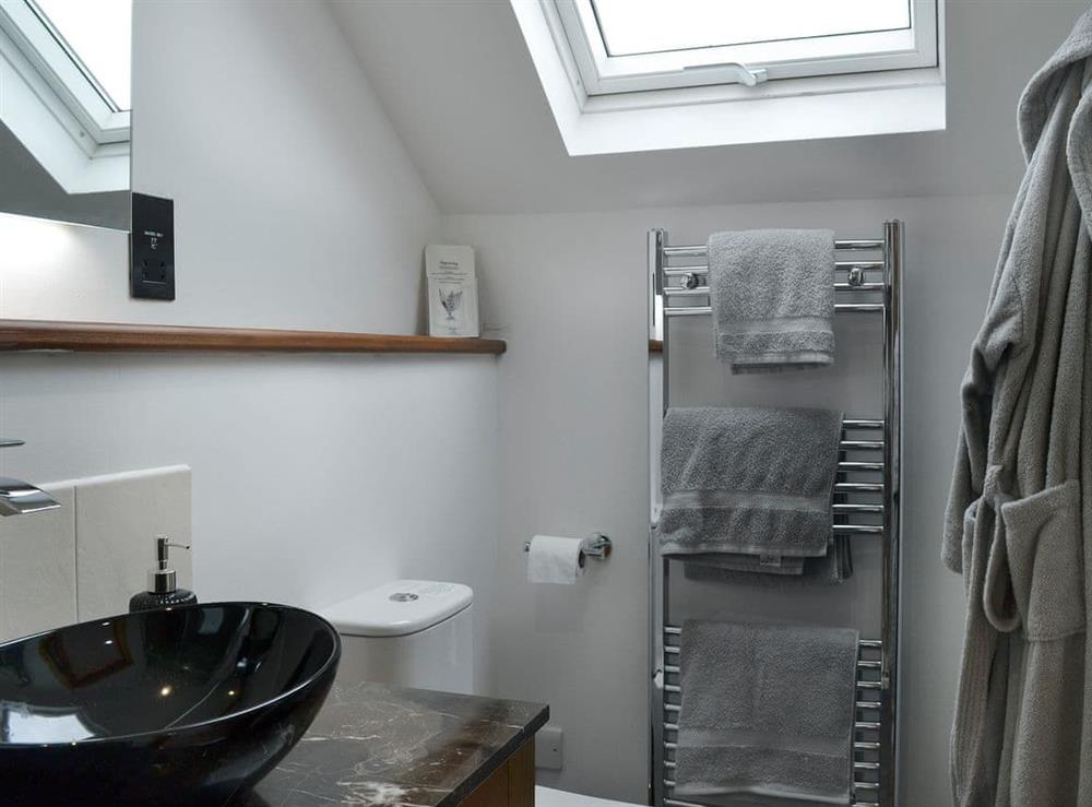 En-suite shower room at Bluebell Barn in Okehampton, Devon