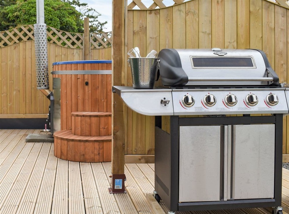 Hot tub at Bluebell in Brynteg, near Benllech, Gwynedd