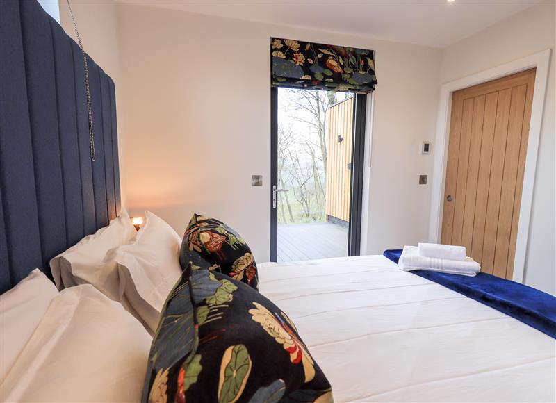 One of the bedrooms at Bluebell Cabin, Ullswater