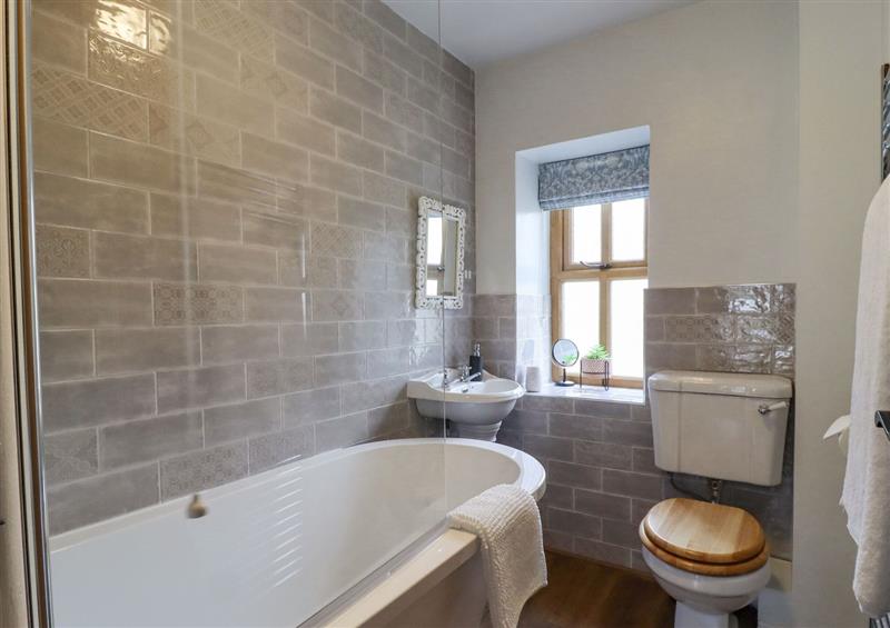 This is the bathroom at Bluebell Cottage, Farnhill near Cross Hills