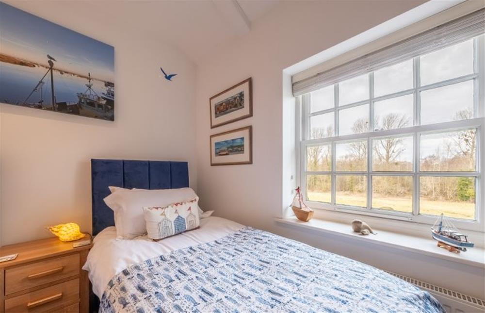 Bedroom two has lovely views over the garden at Bluebell Cottage, Little Walsingham