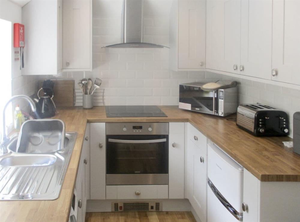 Fully appointed fitted kitchen at Bluebell Cottage in Over Stowey, near Taunton, Somerset