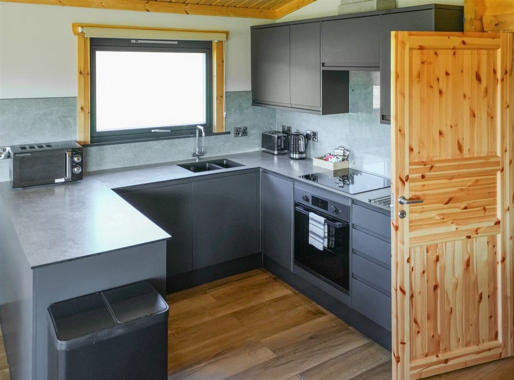 Kitchen at Bluebell Lodge in Hittisleigh, Devon