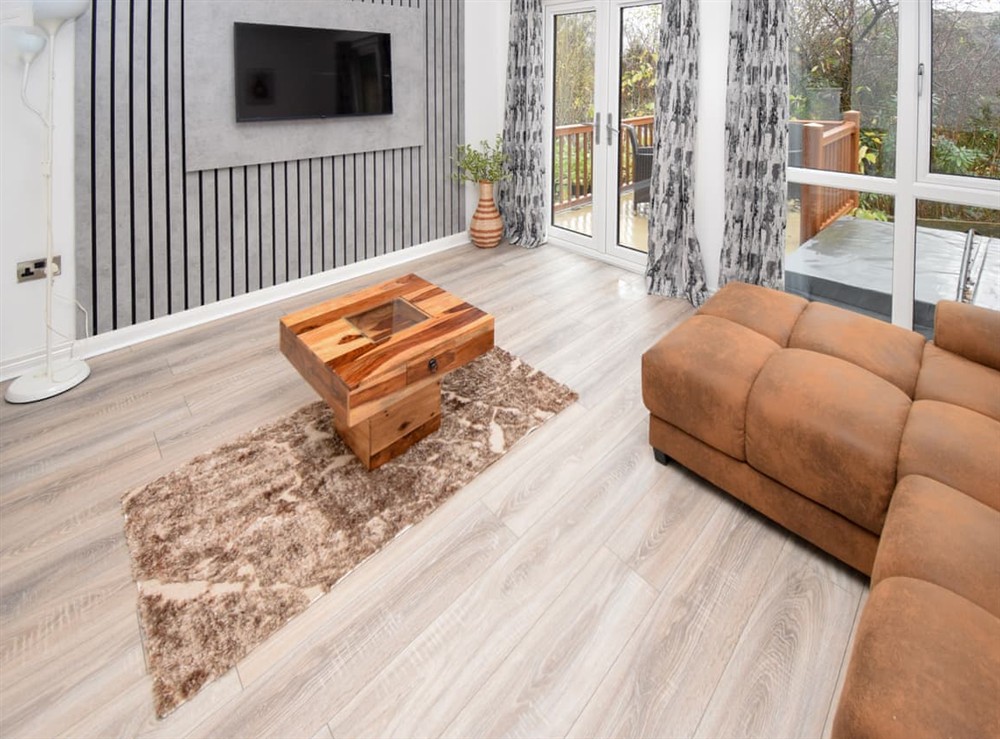 Living room at Bluebird Lodge 2 in Water Yeat, Cumbria