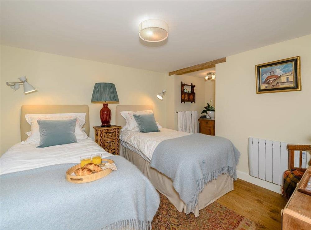 Twin bedroom at Blurridge Barn in Combe Martin, near Ilfracombe, Devon