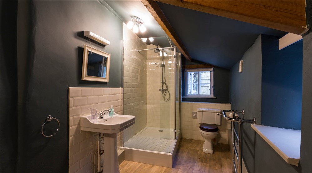 The bathroom at Boar Mill Cottage in Corfe Castle, Dorset