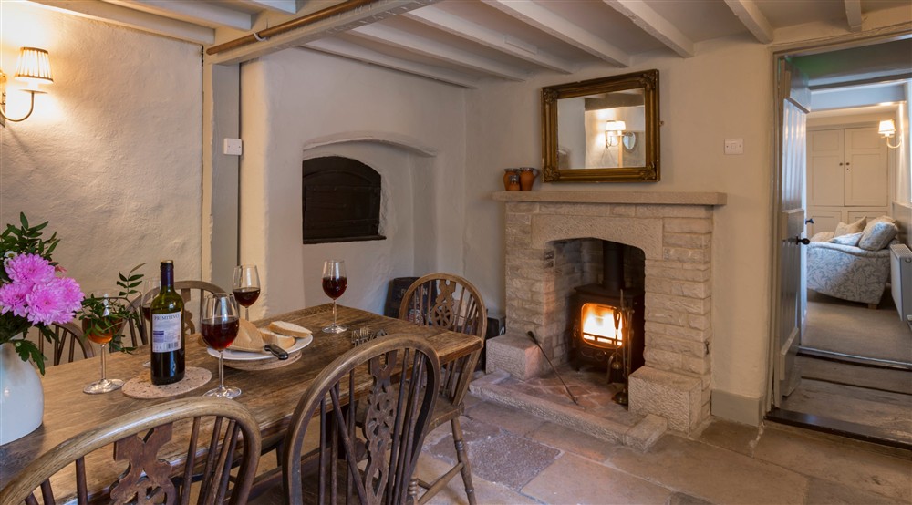 The dining room at Boar Mill Cottage in Corfe Castle, Dorset