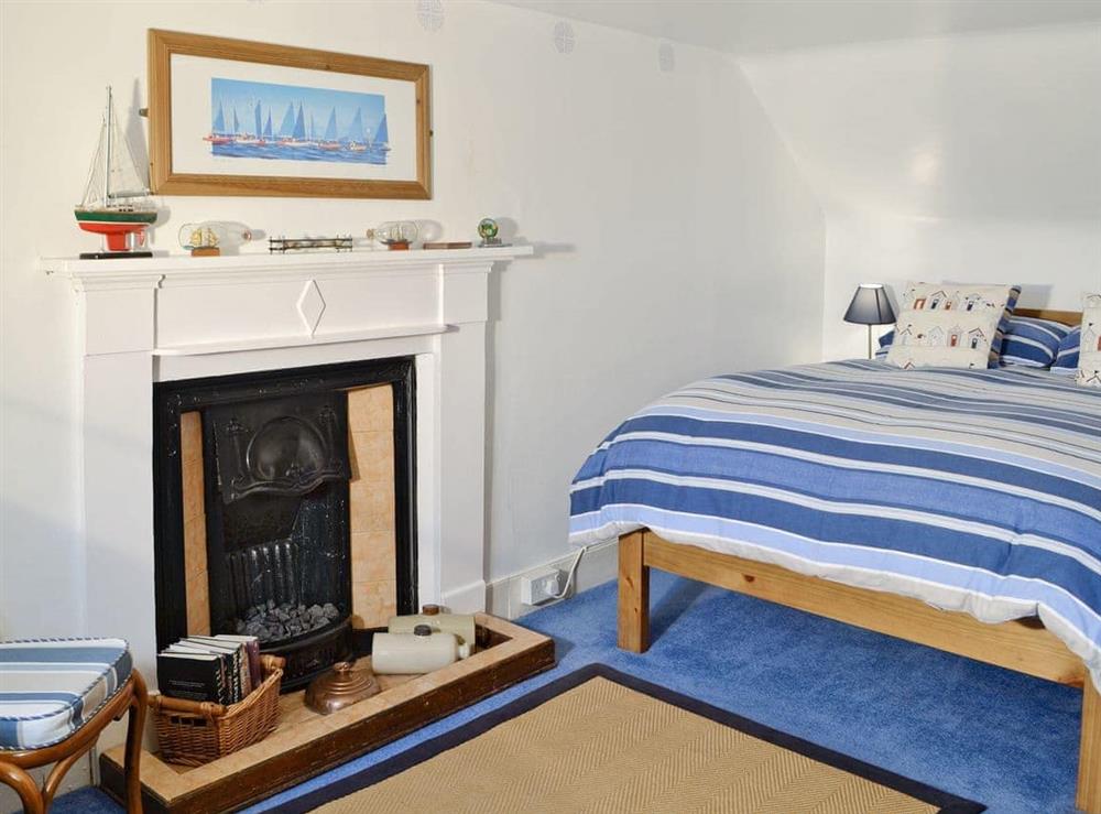 Double bedroom at Boatmans Cottage in Portessie, near Buckie, Banffshire