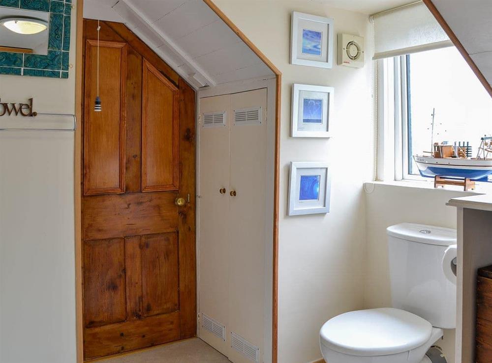 Shower room at Boatmans Cottage in Portessie, near Buckie, Banffshire