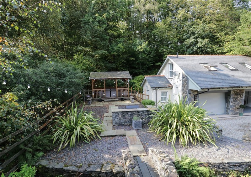 Enjoy the garden at Bobbin Mill Cottage, Lakeside near Newby Bridge