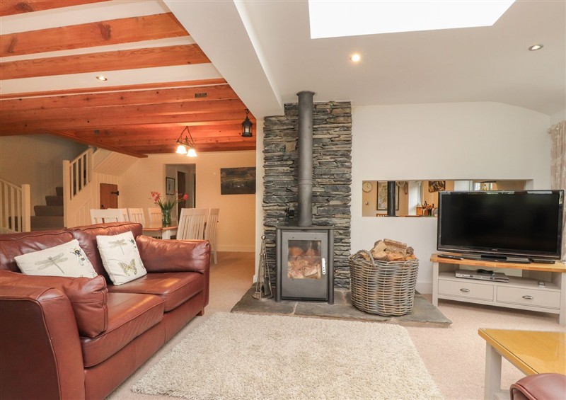 Relax in the living area (photo 2) at Bobbin Mill Cottage, Lakeside near Newby Bridge