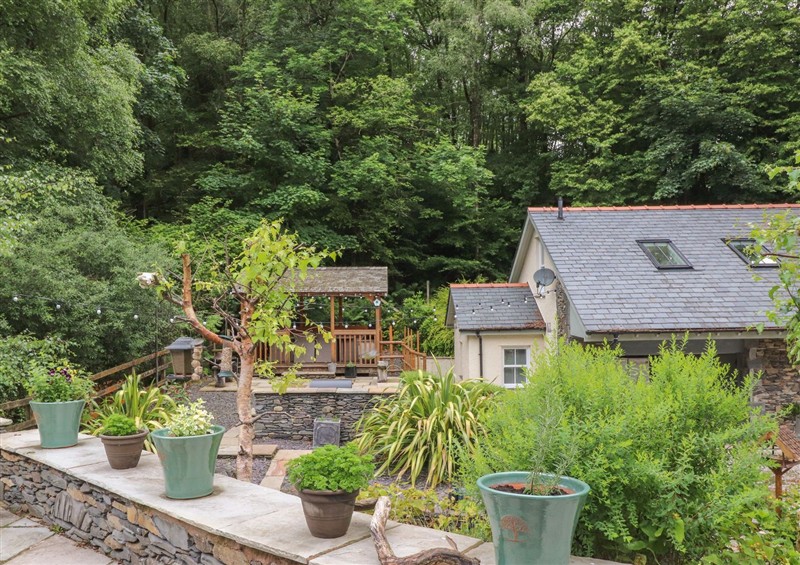 The garden in Bobbin Mill Cottage at Bobbin Mill Cottage, Lakeside near Newby Bridge