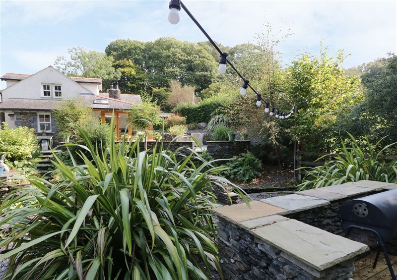 The garden at Bobbin Mill Cottage, Lakeside near Newby Bridge