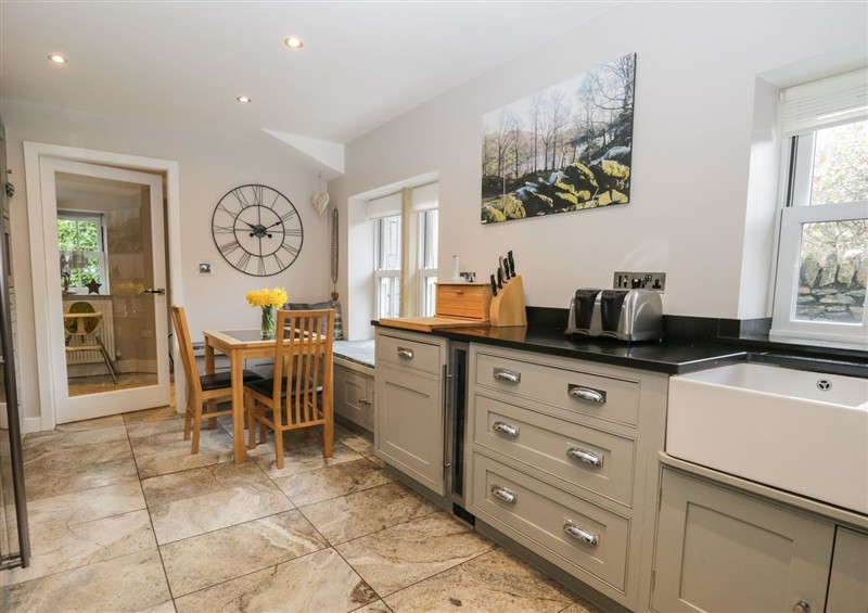 This is the kitchen at Bobbin Mill Cottage, Lakeside near Newby Bridge