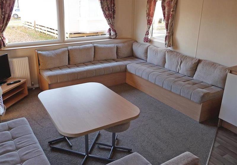 Living room in a Beamish Premier 3 at Bobby Shafto Caravan Park in Beamish, Nr Durham