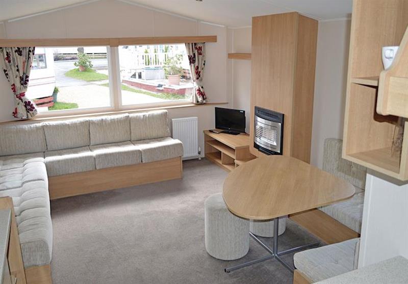The living room in a Beamish Standard 2 at Bobby Shafto Caravan Park in Beamish, Nr Durham