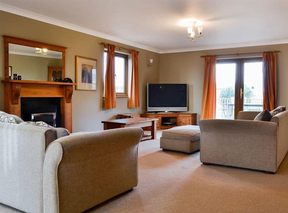 Large, comfortable living room at Bod Eithin in Harlech, Gwynedd