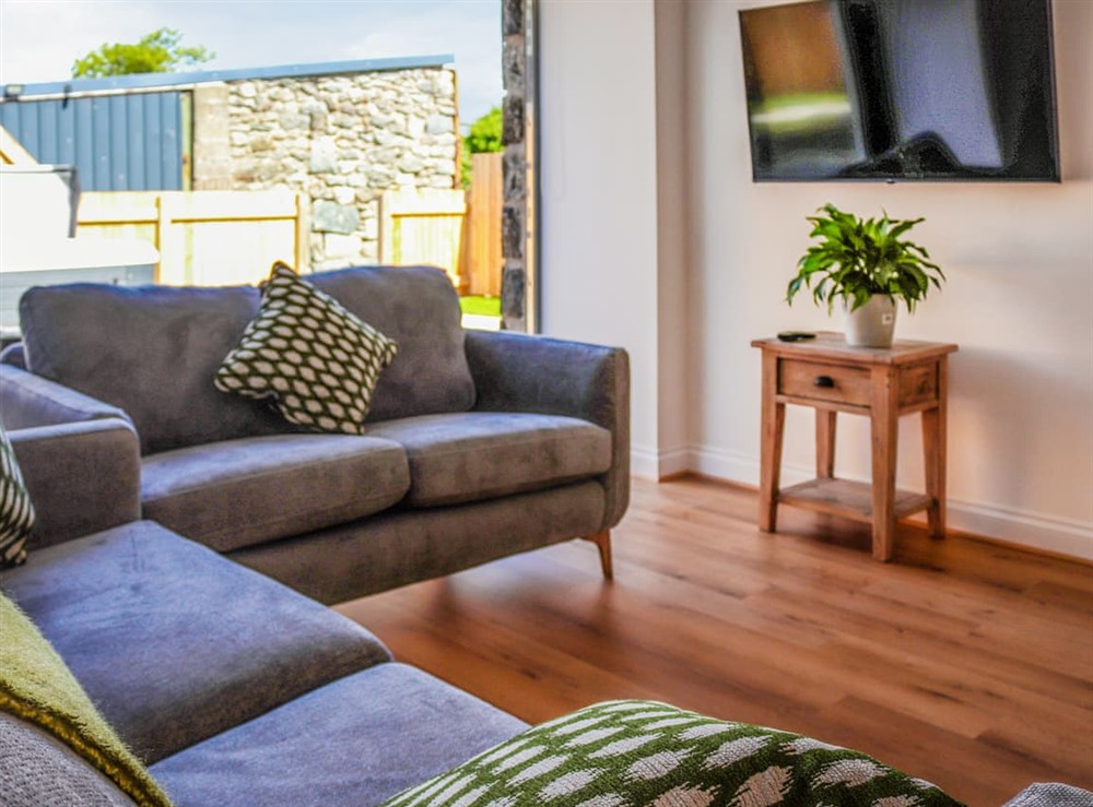 Living area at Bodlyn Cottage in Tal-y-Bont, near Barmouth, Gwynedd