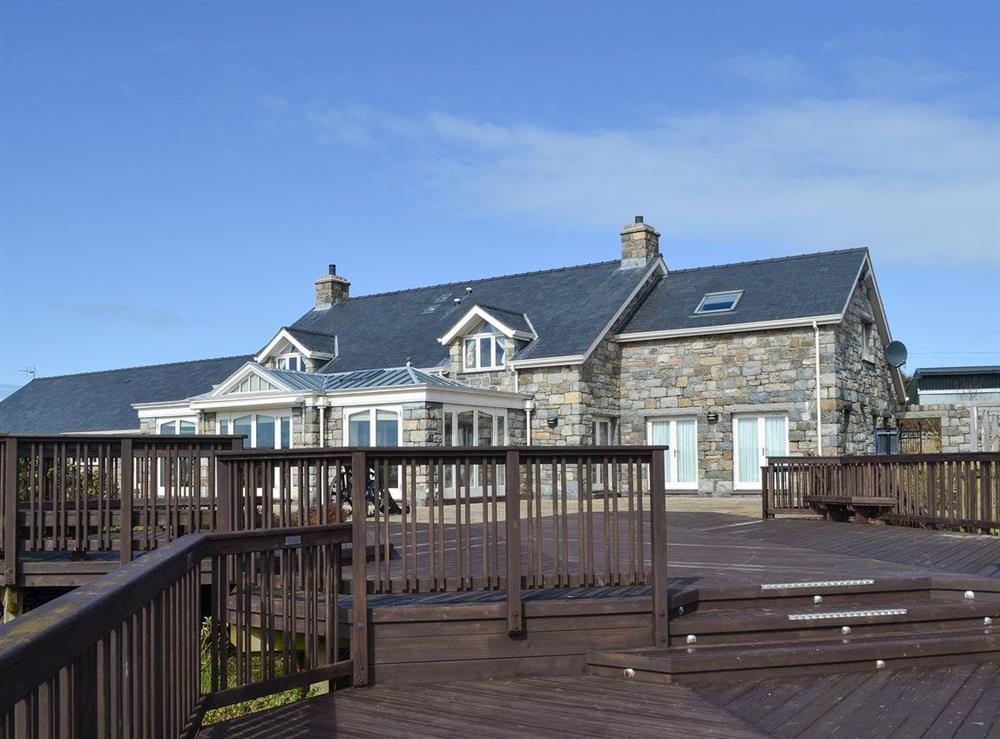 Spacious decking area at Bodrydd,