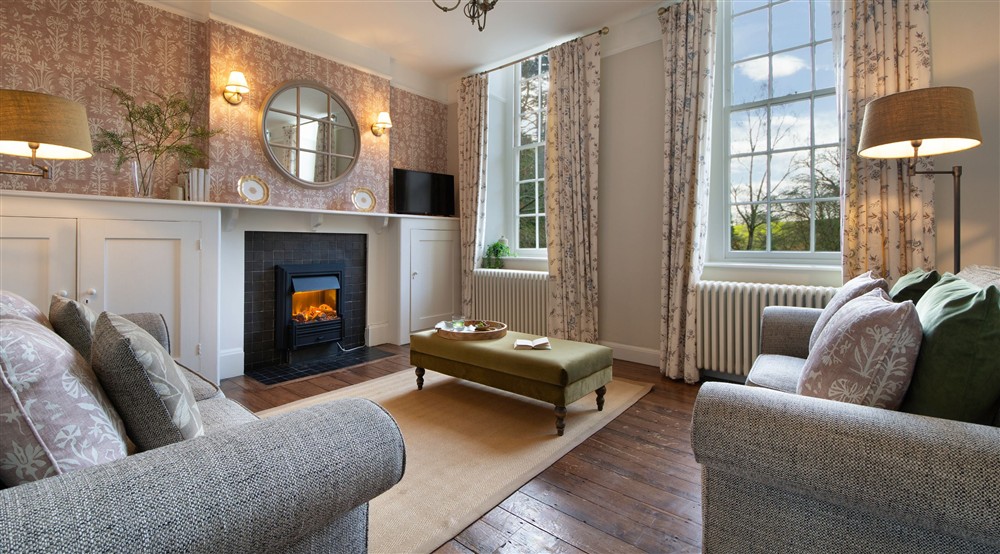 The open-plan kitchen, dining and sitting room at Bog Cottage in Banbury, Oxfordshire