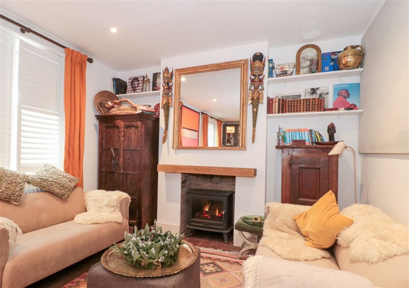 Enjoy the living room at Bohemian Beach Cottage, Bournemouth