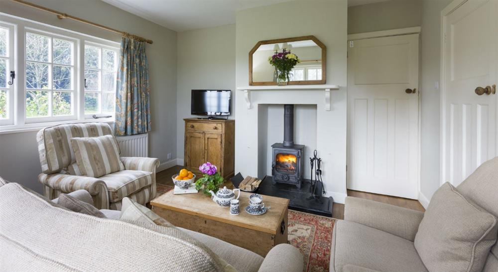 The sitting room at Bohurrow Farm Cottage in Roseland, Cornwall