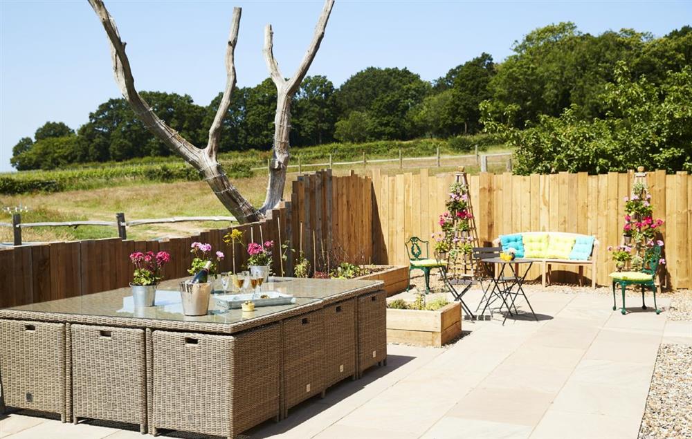 The terrace is ideal for summer barbecues and entertaining