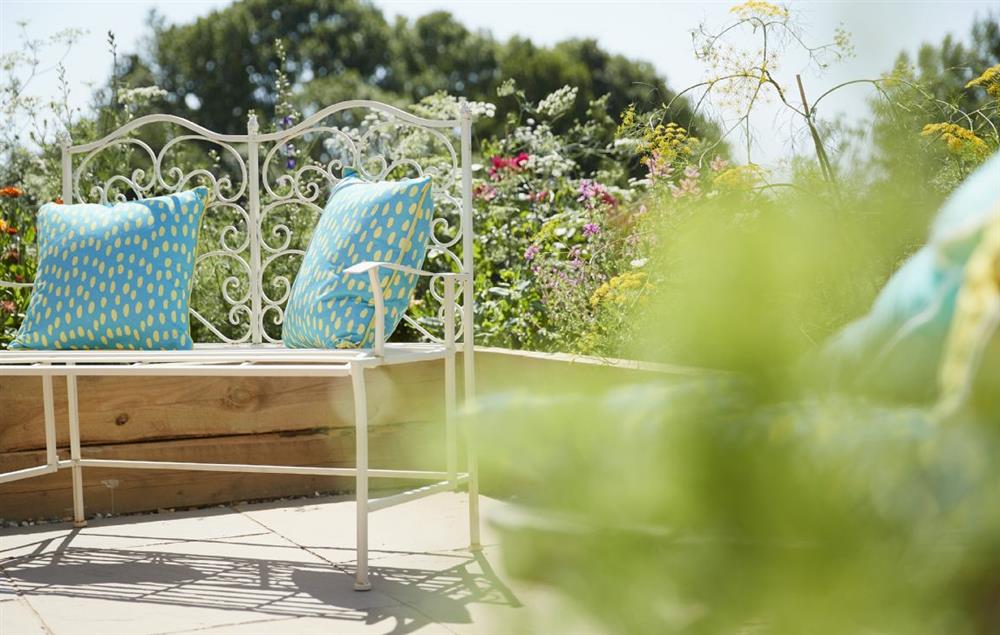 The terrace is the  the ideal spot to spend a relaxing evening in summer at Bokes Barn, Hawkhurst
