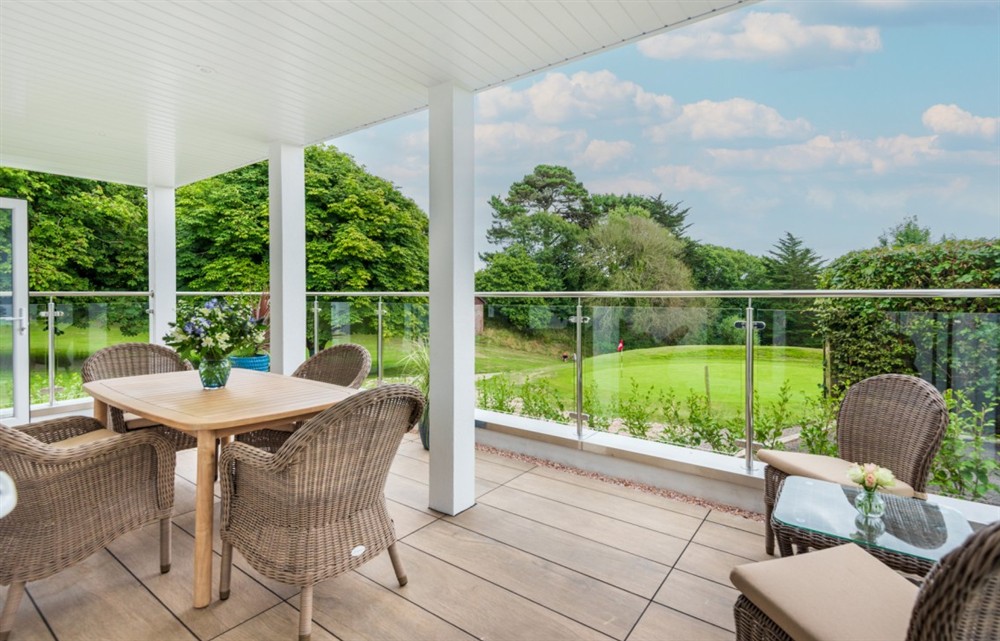 Enjoy a cup of tea on the patio at Bolberry Retreat in Thurlestone