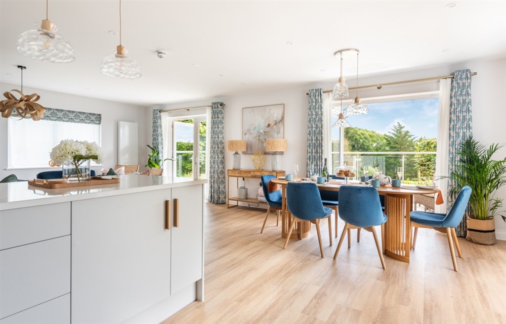 The dining area at Bolberry Retreat in Thurlestone