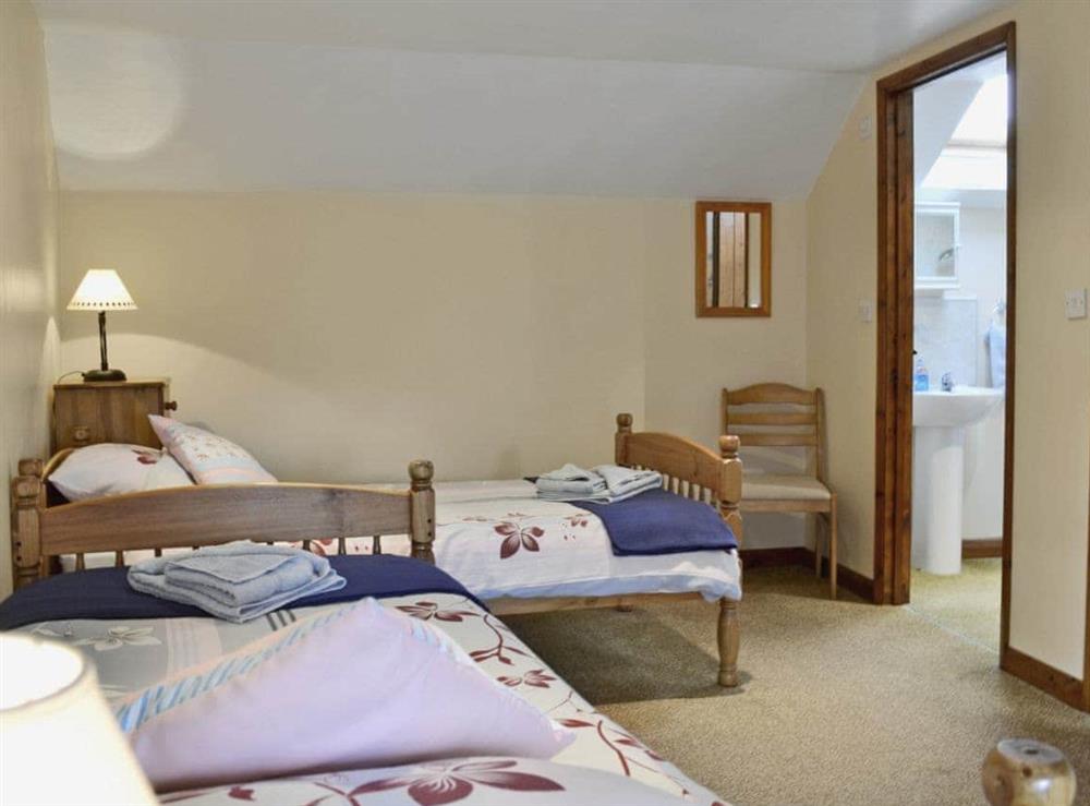 Twin bedroom at Bolland Barn in Northlew, near Tavistock, Devon