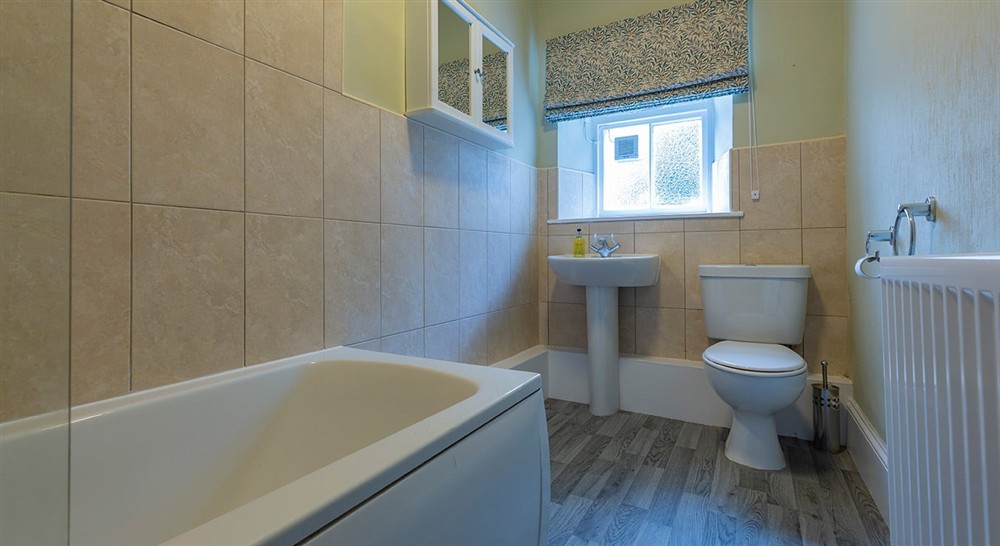 The bathroom at Bolt Cottage in Morpeth, Northumberland