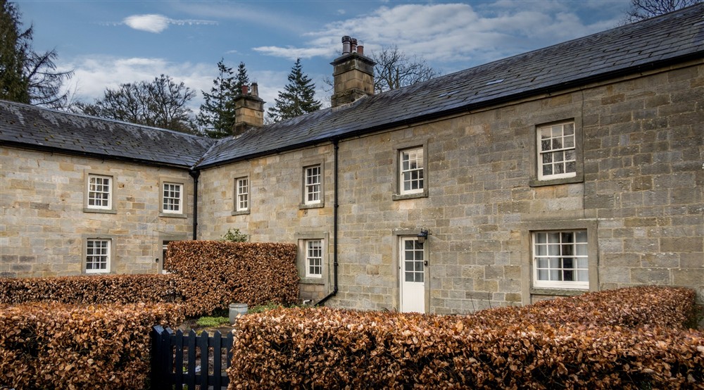 The exterior of Wash House Cottage, Northumberland at Bolt Cottage in Morpeth, Northumberland