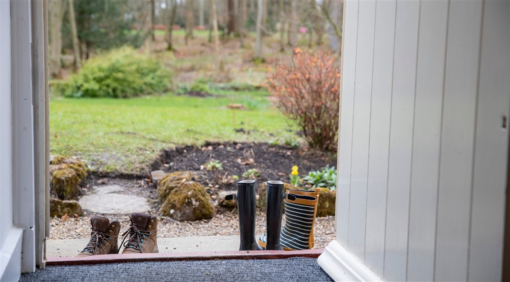 The view from the door at Bolt Cottage in Morpeth, Northumberland