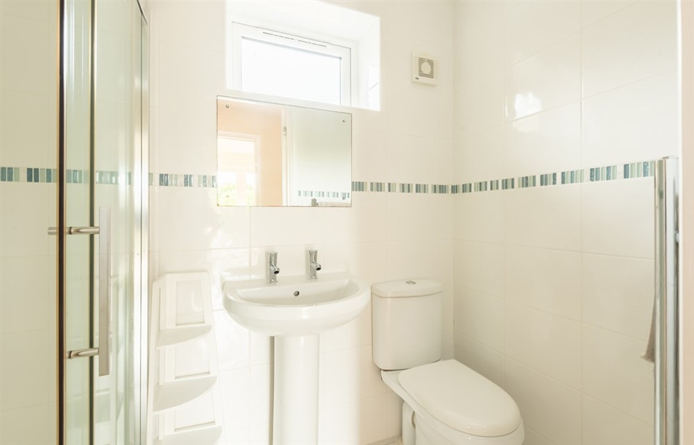 This is the bathroom at Bolt Tail View in Thurlestone