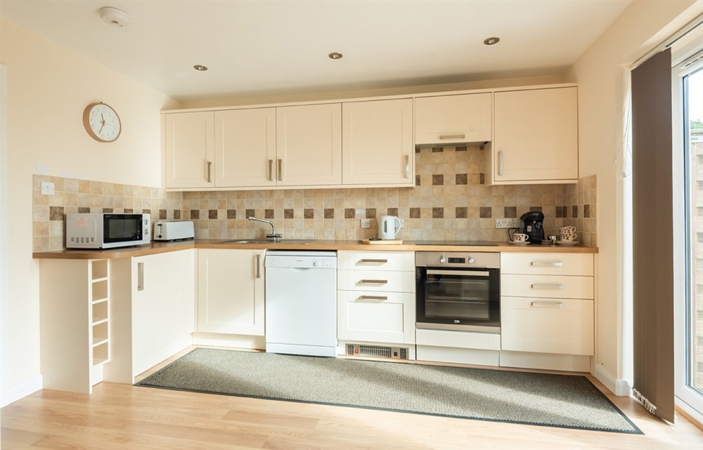 This is the kitchen at Bolt Tail View in Thurlestone