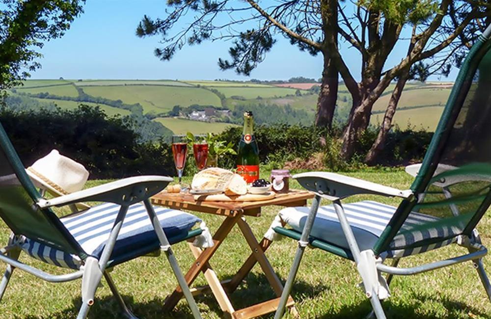 Relaxing and enjoying the view at Bolthole Cabin, Dartmouth