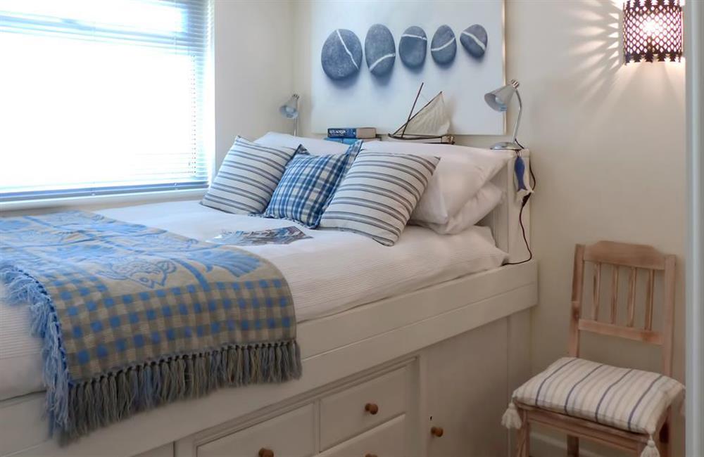 The delightful cabin style double bedroom at Bolthole Cabin, Dartmouth