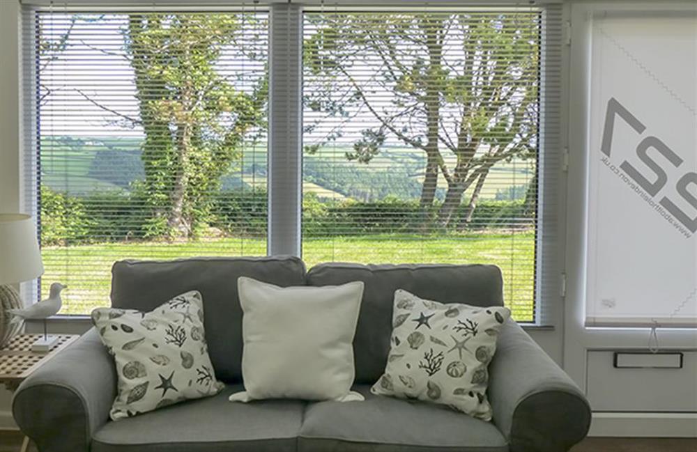 The view from the living room at Bolthole Cabin, Dartmouth