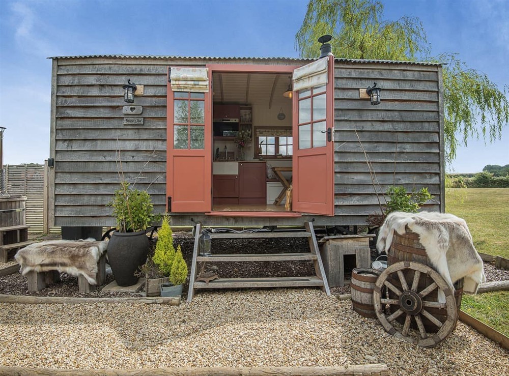 Exterior at Bonnies Shepherd Hut in Nottingham, Leicestershire